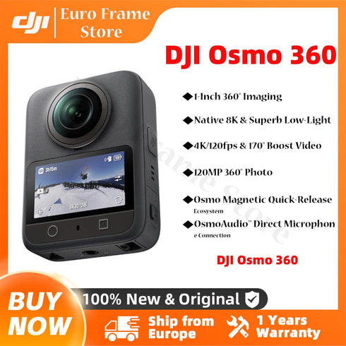 DJI Osmo 360 Standard Bundle 360 Camera with 1 Inch ° Imaging ° Video in 8K Native ° Photo in 120MP DJI Osmo 360